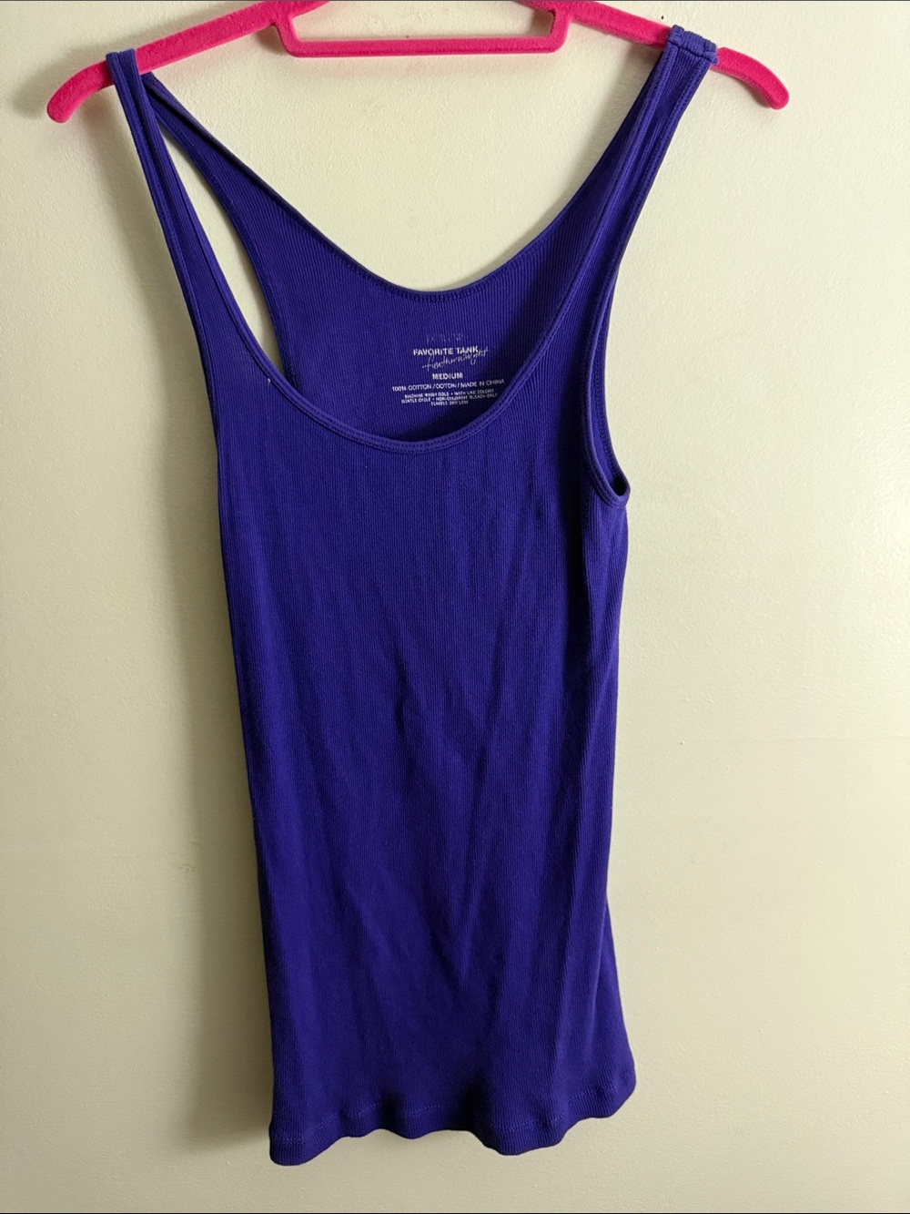 J Crew Deep Purple Ribbed Tank Top M